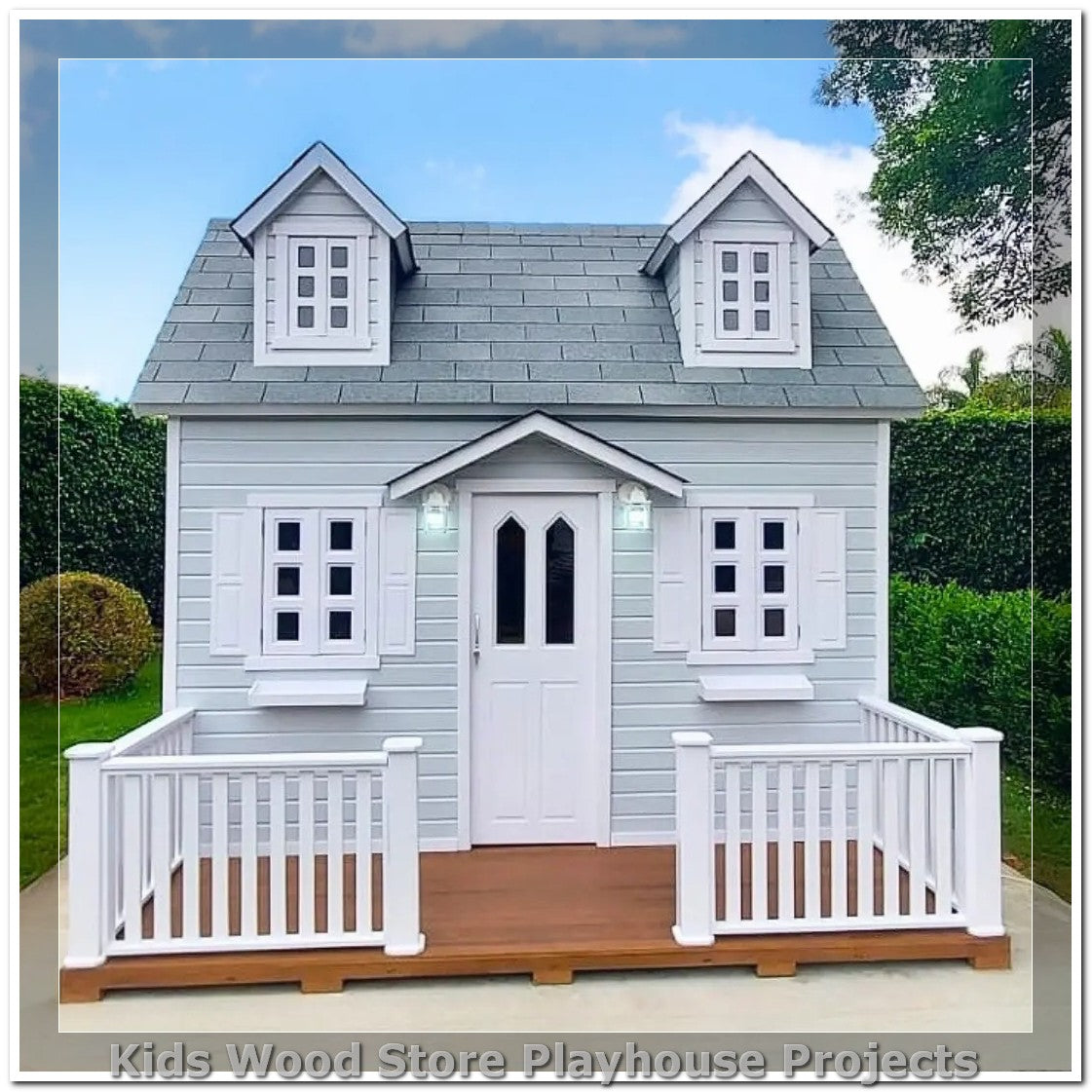 Outdoor Wooden Playhouse for Kids | Easy Assembly