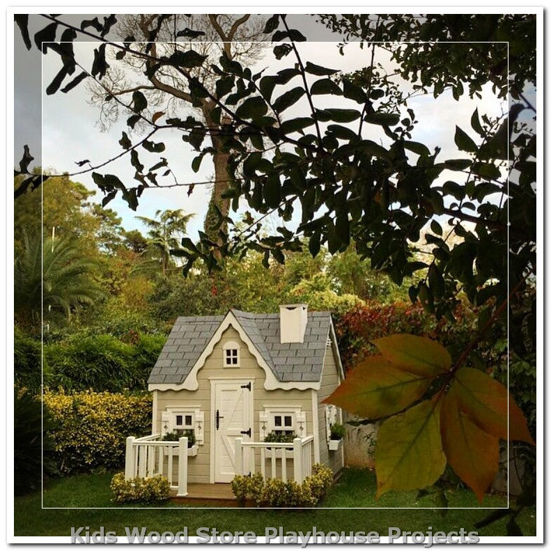 Outdoor Wooden Playhouse for Kids | Easy Assembly