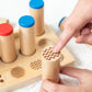 Montessori Wooden Toy Tactile Board Matching Sorting Game Auditory Training Children Sensory Toys Early Education Teaching Aids
