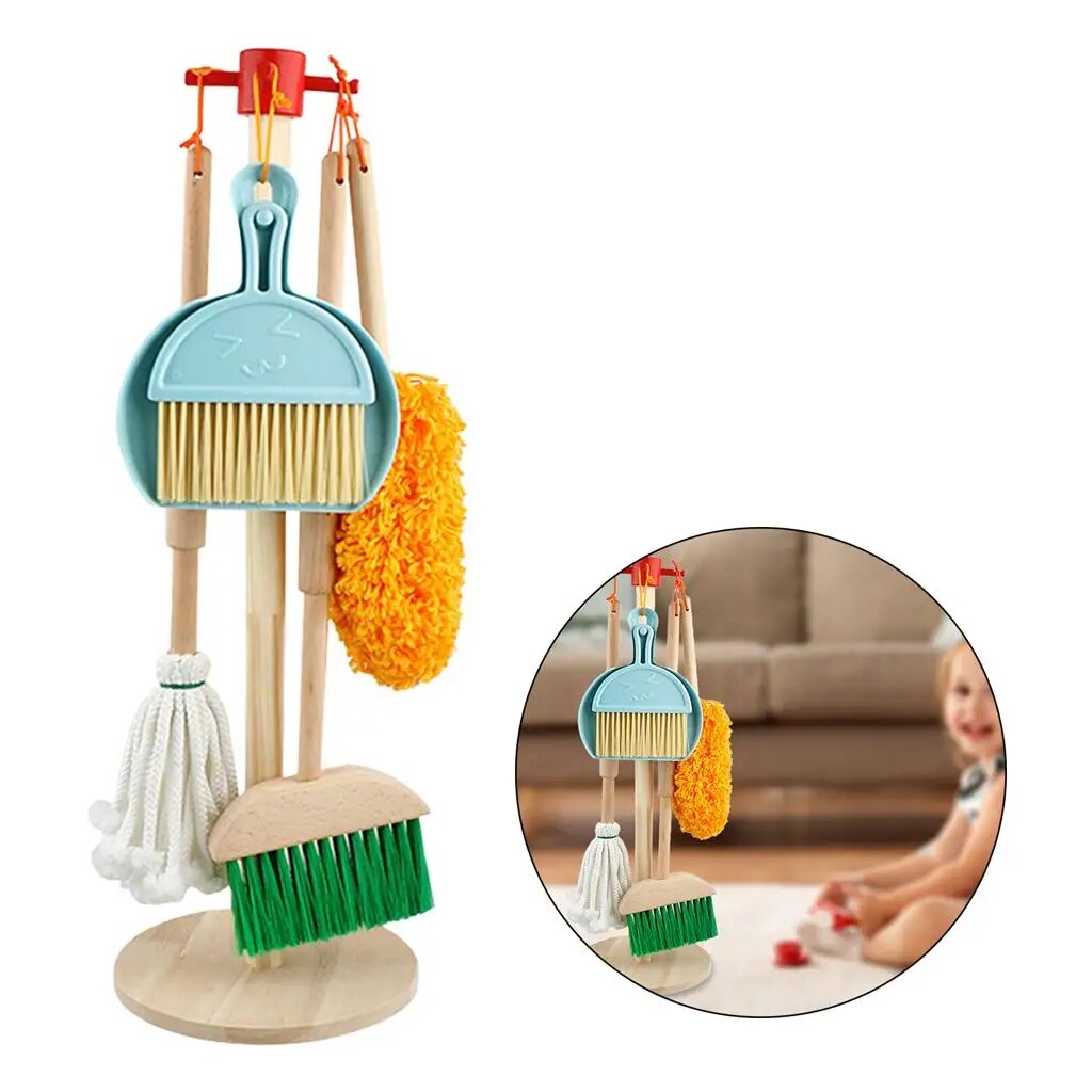 6PCS/Set Detachable Cleaning Set Housekeeping Toys for Toddlers Role Playing Lingerie Women Fish Tank Gutter