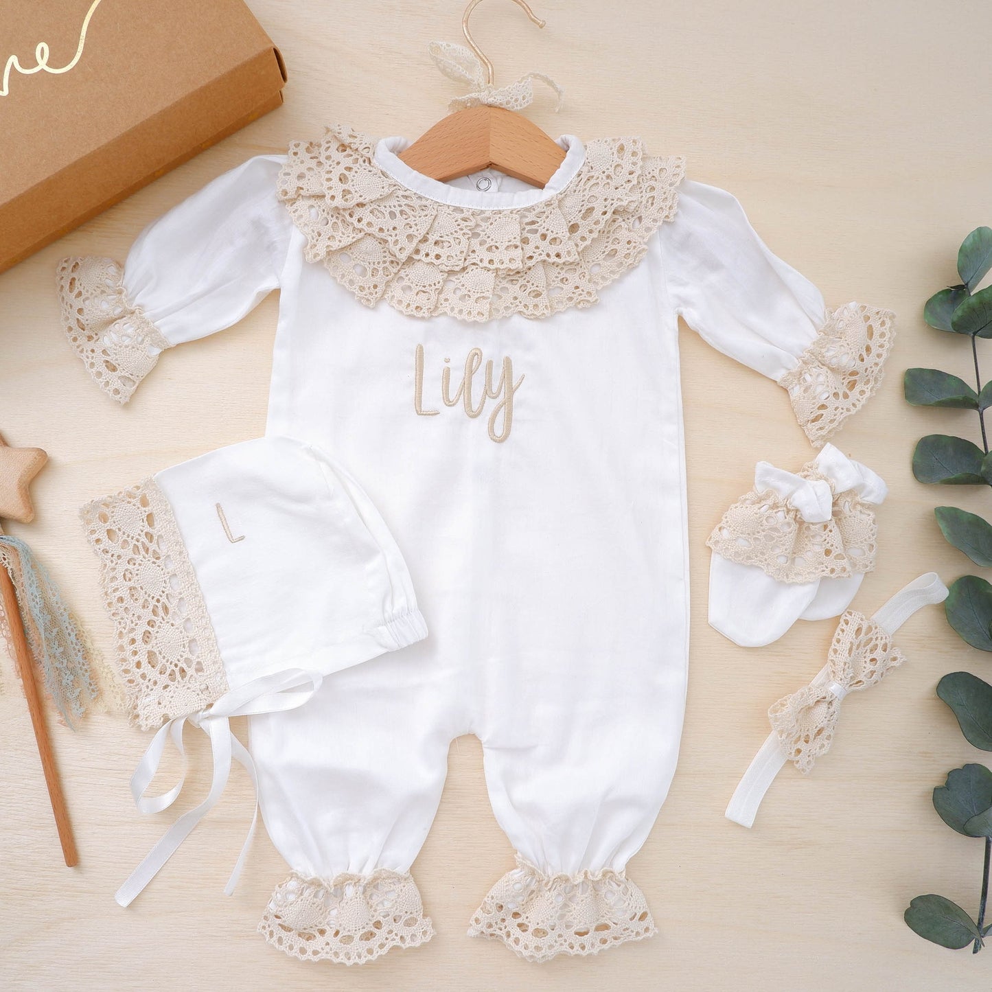 Personalized coming home outfit,Baby girl coming home outfit,Personalized gift for newborn,Customized baby girl hospital outfit