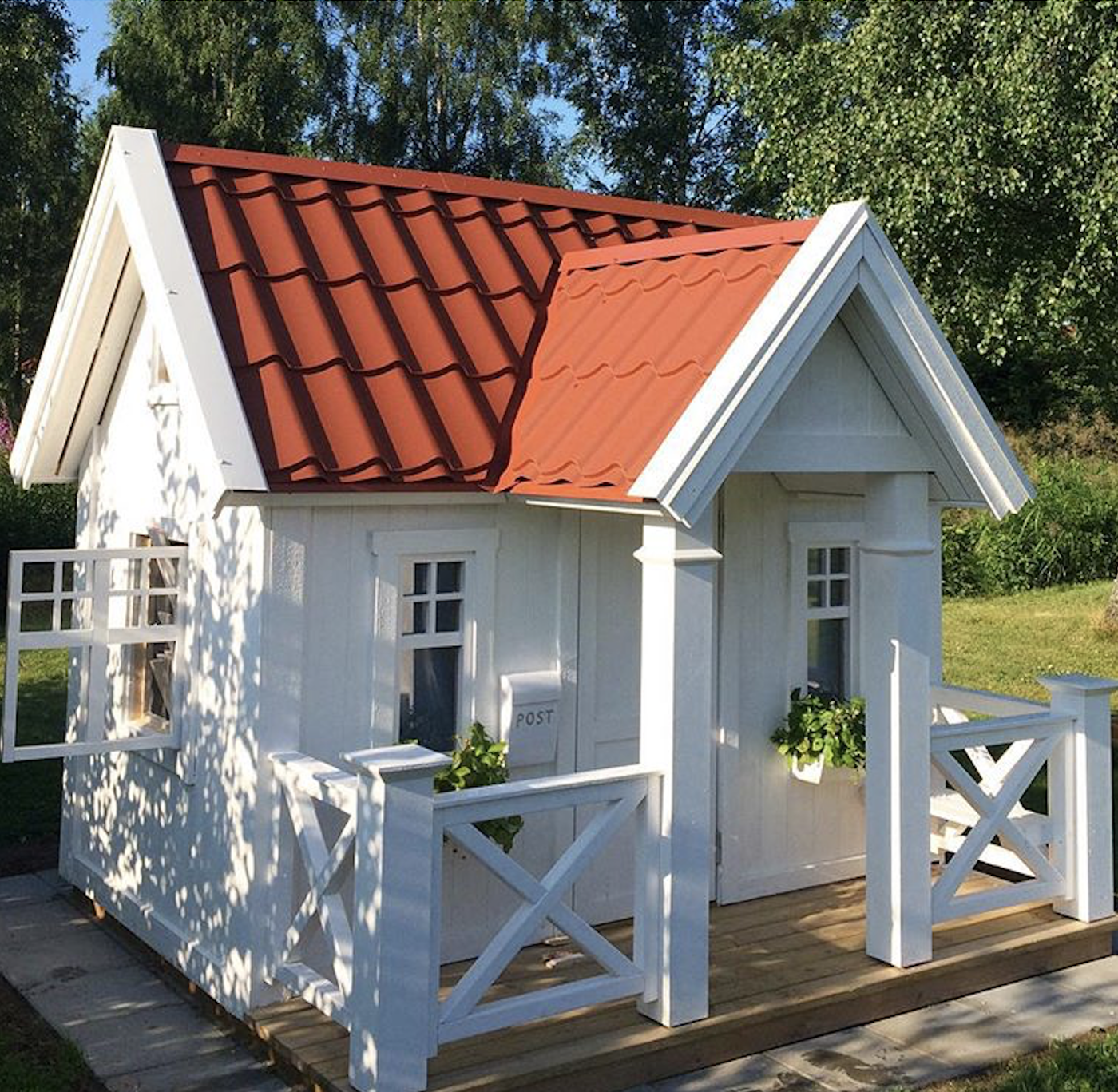 Casita de juegos de madera para niños al aire libre | Fácil montaje