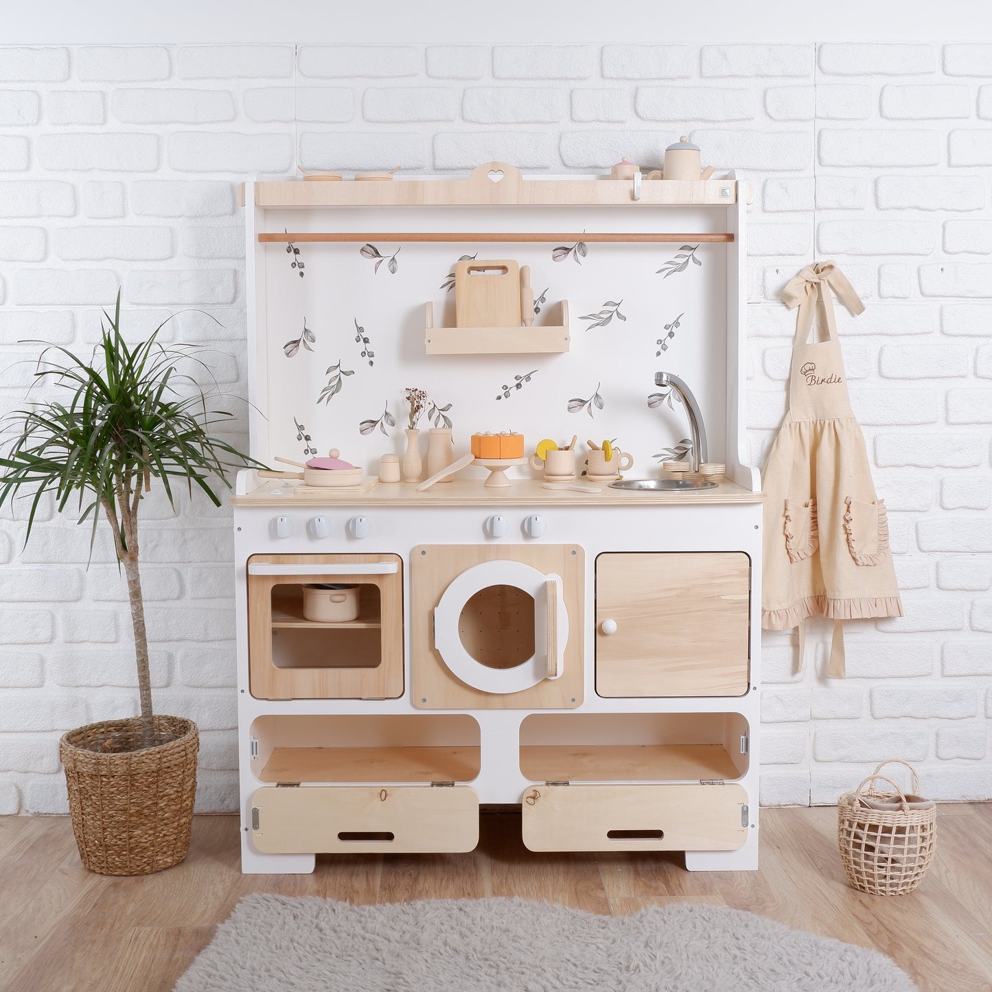 For 10 Years Biggest Wooden Play Kitchen | Customizable Designs. Pretend Play