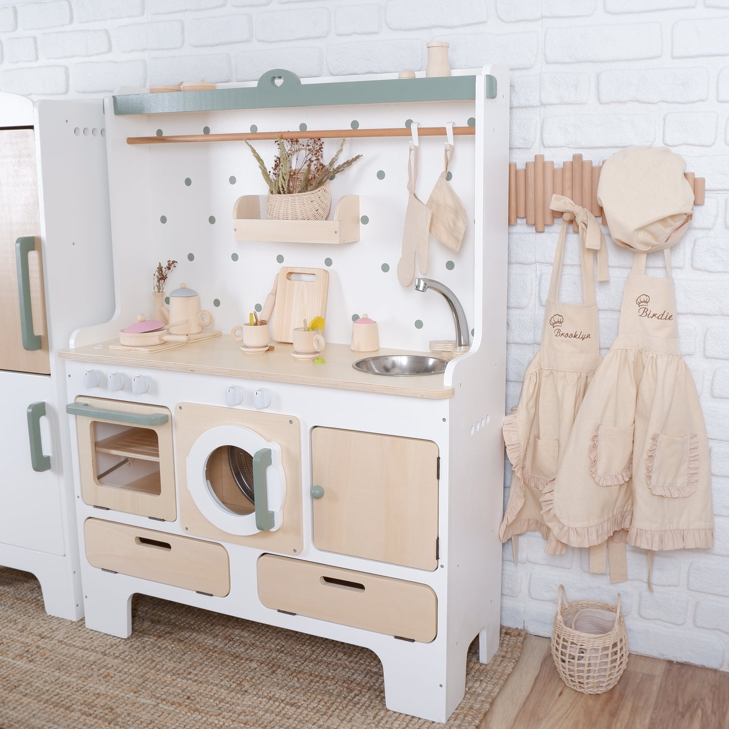 For 10 Years Biggest Wooden Play Kitchen | Customizable Designs. Pretend Play