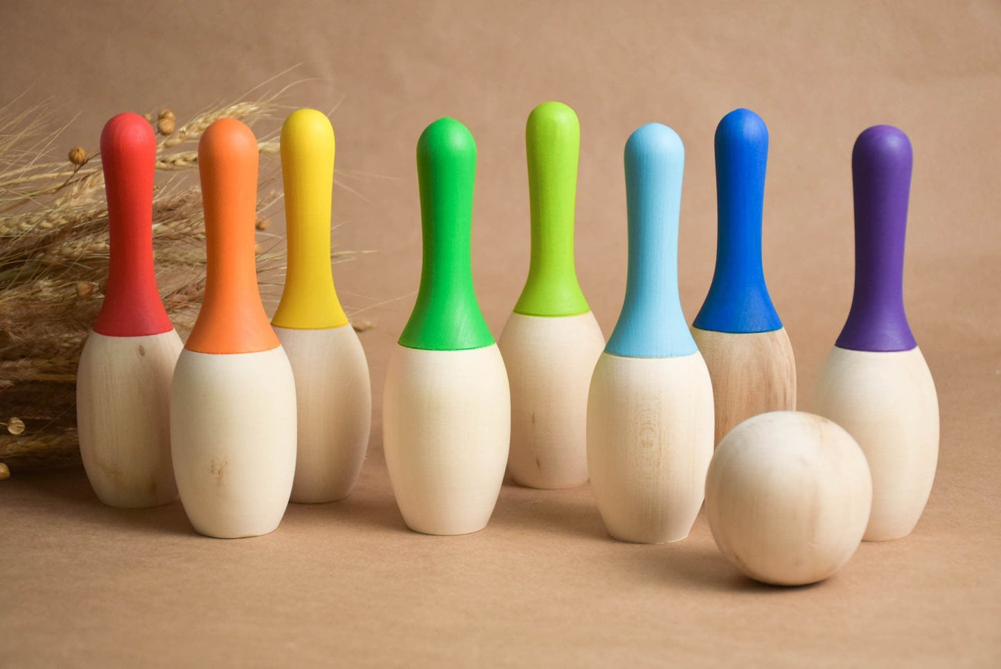 Mini juego de bolos de madera con bolos, juegos de bolos para niños, juguetes de madera para niños pequeños, juguete educativo, juegos de fiesta, regalo para el primer cumpleaños de un bebé.