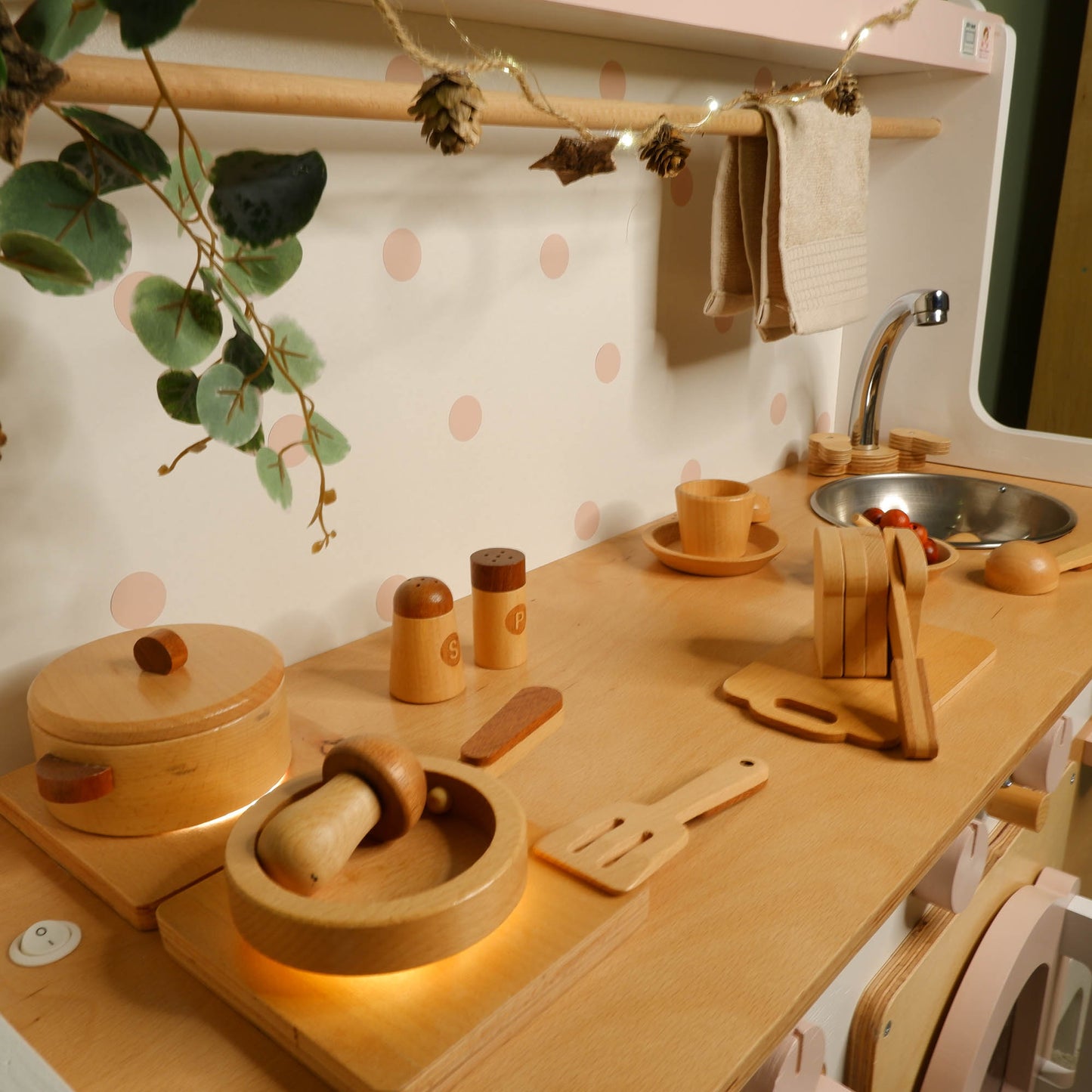 Customizable Wooden Play Kitchen | Best role playing game - Kids Wood Store