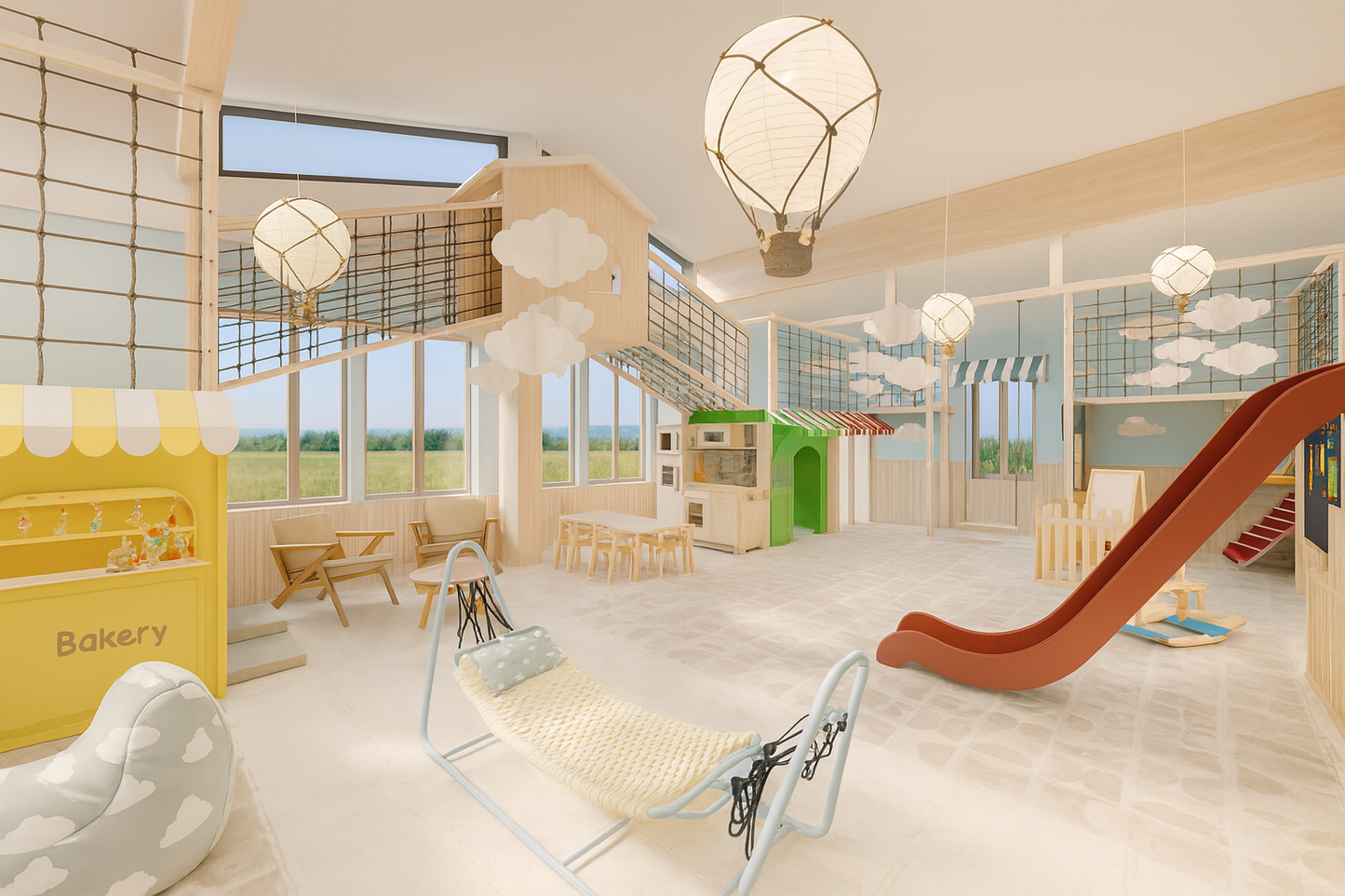 Children's Indoor Play Area Village – Full Service: 3D Design + Production + Delivery & Installation Options