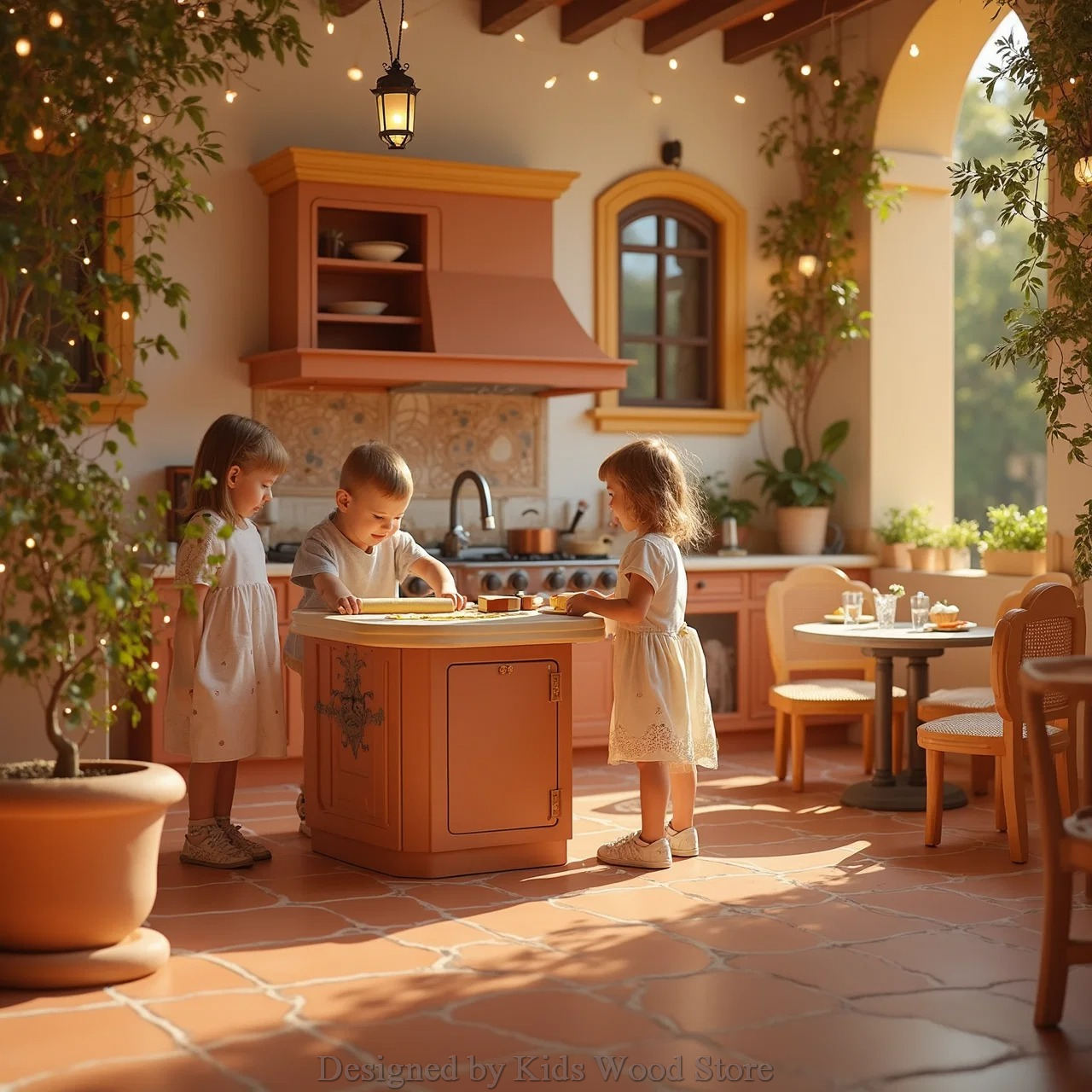 Italian Villa-Inspired Children's Kitchens for High-End Mansions and Cafes