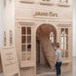 Extra Tall Two-Story Wooden Playhouse – Grand Café Concept 7 × 7 ft Base | 11 ft Height | Fully Customizable Indoor Play Structure