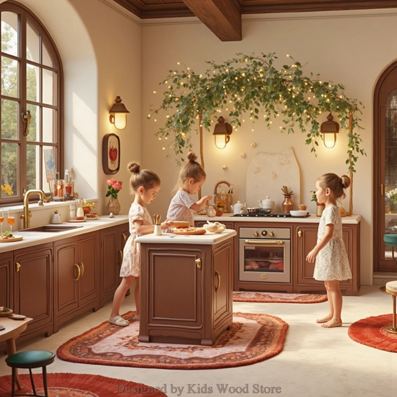 Italian Villa-Inspired Children's Kitchens for High-End Mansions and Cafes