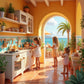 Mediterranean-Inspired Children's Kitchens for High-End Mansions and Cafes | Privileged...