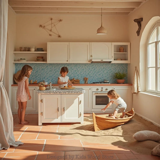 Mediterranean-Inspired Children's Kitchens for High-End Mansions and Cafes | Privileged...