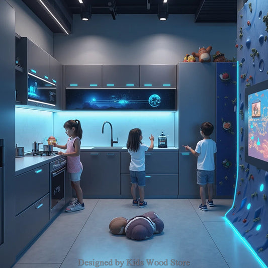 Tech-Inspired Children's Kitchens for High-End Mansions and Cafes | Privileged...