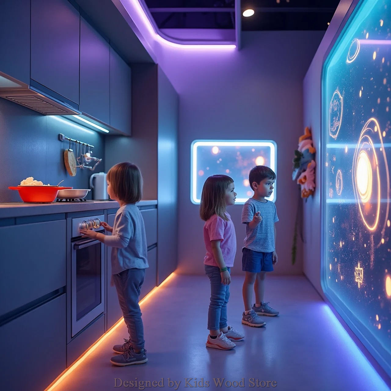 Tech-Inspired Children's Kitchens for High-End Mansions and Cafes | Privileged...