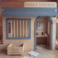 Wooden Kids Pretend Playhouse | Custom Indoor Role Play Police Station Playhouse for Home & Commercial Use