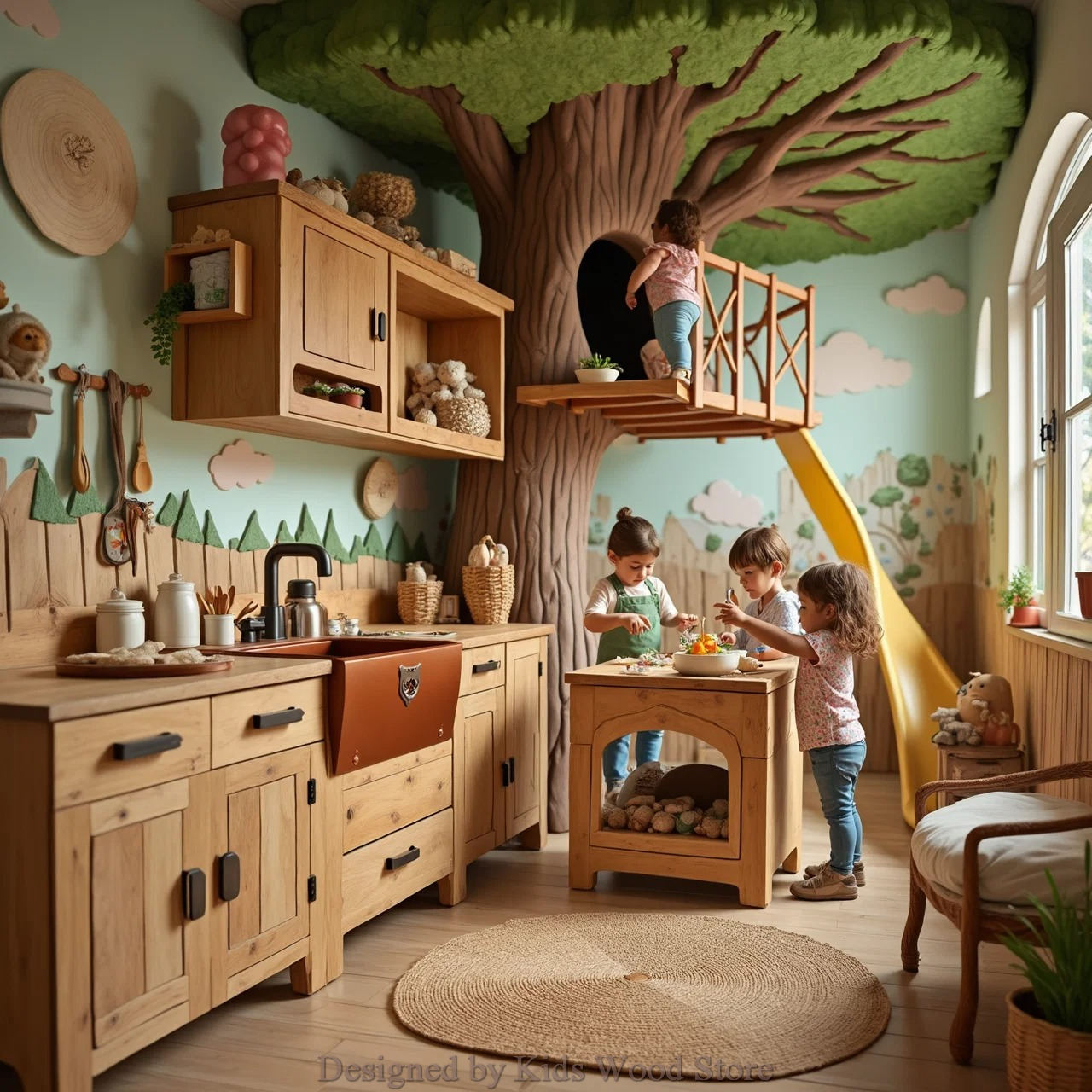 Rustic Children's Kitchens for Cozy, Nature-Themed Playrooms | Privileged...