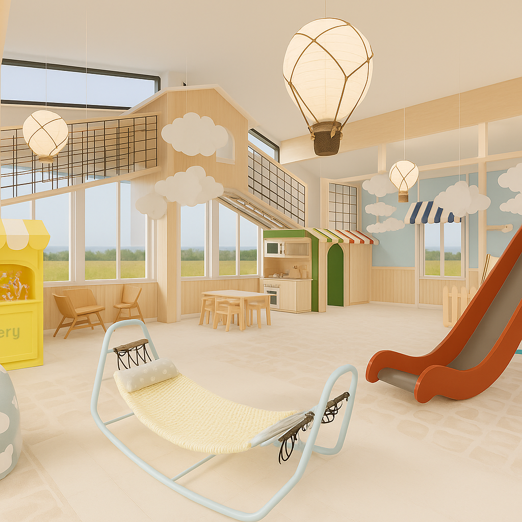 Children's Indoor Play Area Village – Full Service: 3D Design + Production + Delivery & Installation Options