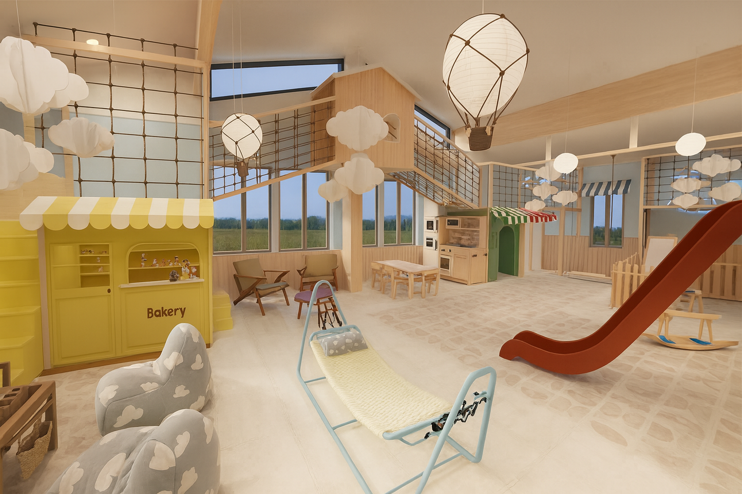 Children's Indoor Play Area Village – Full Service: 3D Design + Production + Delivery & Installation Options