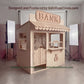 Wooden Bank Playhouse + Furnitures for Kids | Personalized 25+ Themes | All-Inclusive Turnkey Project