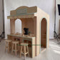 Wooden Cafe Playhouse + Furnitures for Kids | Personalized 25+ Themes | All-Inclusive Turnkey Project