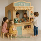 Casita de juegos de madera tipo cafetería | Casita de juegos para niños, ideal para interiores y exteriores