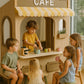 Casita de juegos de madera tipo cafetería | Casita de juegos para niños, ideal para interiores y exteriores