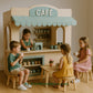 Casita de juegos de madera tipo cafetería | Casita de juegos para niños, ideal para interiores y exteriores