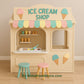 Casita de madera para heladería | Casita de juegos para niños para interior y exterior