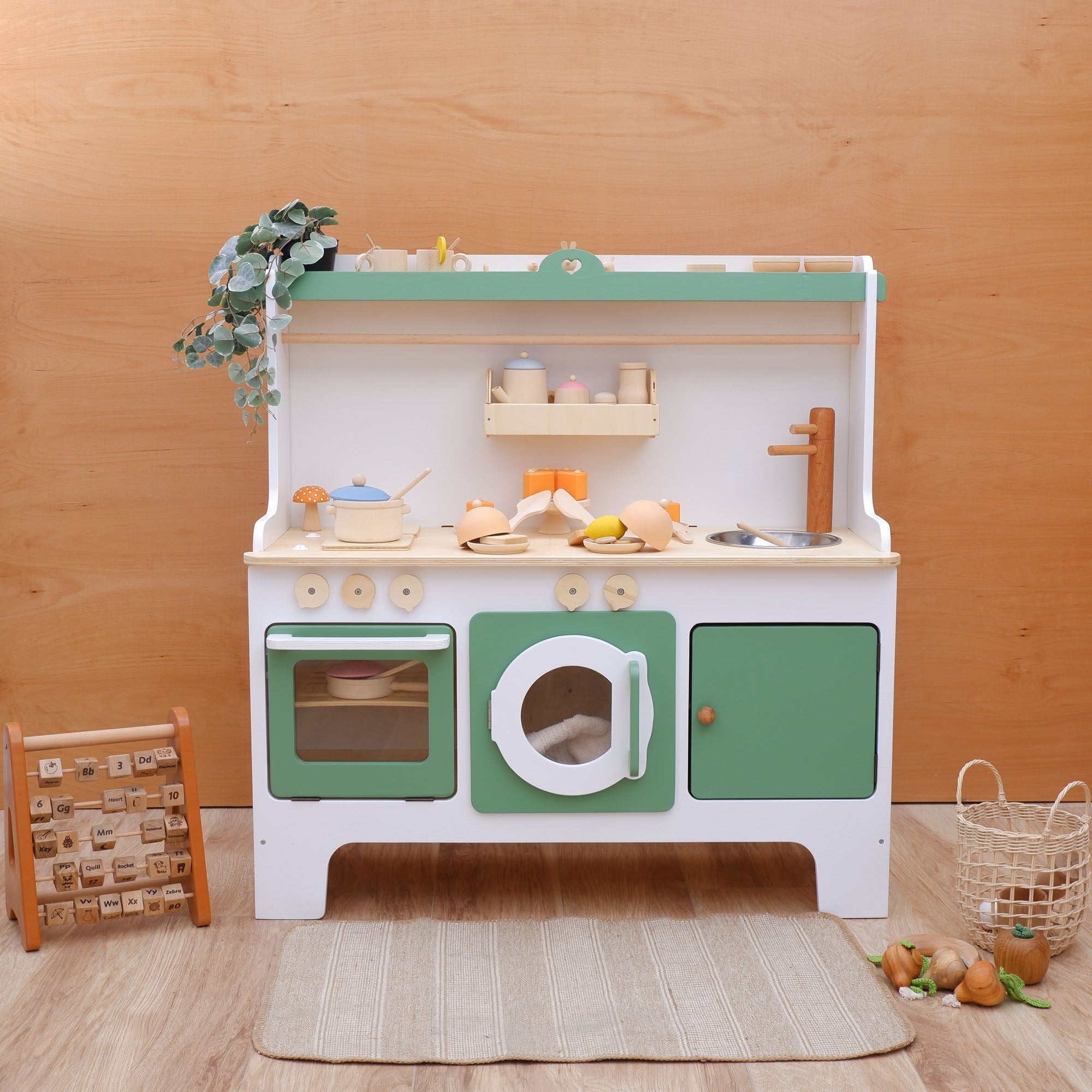 Mini wooden 2024 kitchen toy