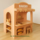 Casita de madera de panadería | Casita de juegos para niños de interior y exterior
