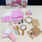 12 Pcs Beautiful Makeup Set Girls Toys Pretend Play Kid Salon Make Up Toys  Simulation Wooden Toy For Girls Dressing Cosmetic