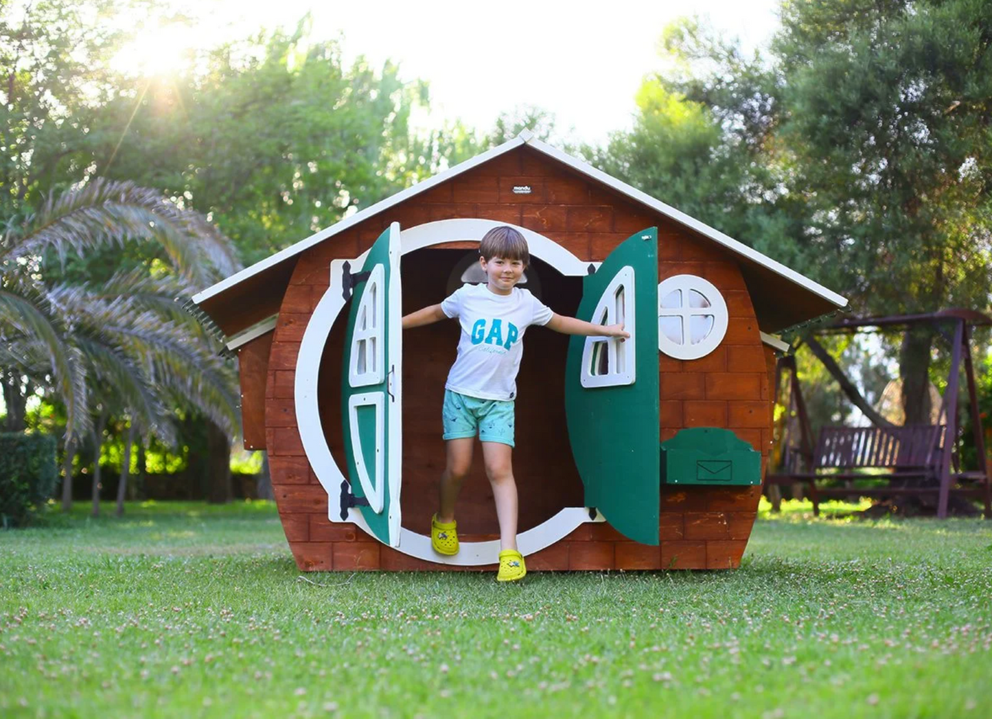 Hobbit Wooden Playhouse — Premium Handcrafted Outdoor Playhouse | Budget Friendly