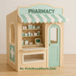 Casita de madera para consultorio médico | Casita de juegos personalizada para interior y exterior