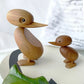 Nordic Designs Home Decoration Duck Mum Baby Wood Figurines Danish Famous Wooden Hand Crafts Classic Creative Decor Miniatures
