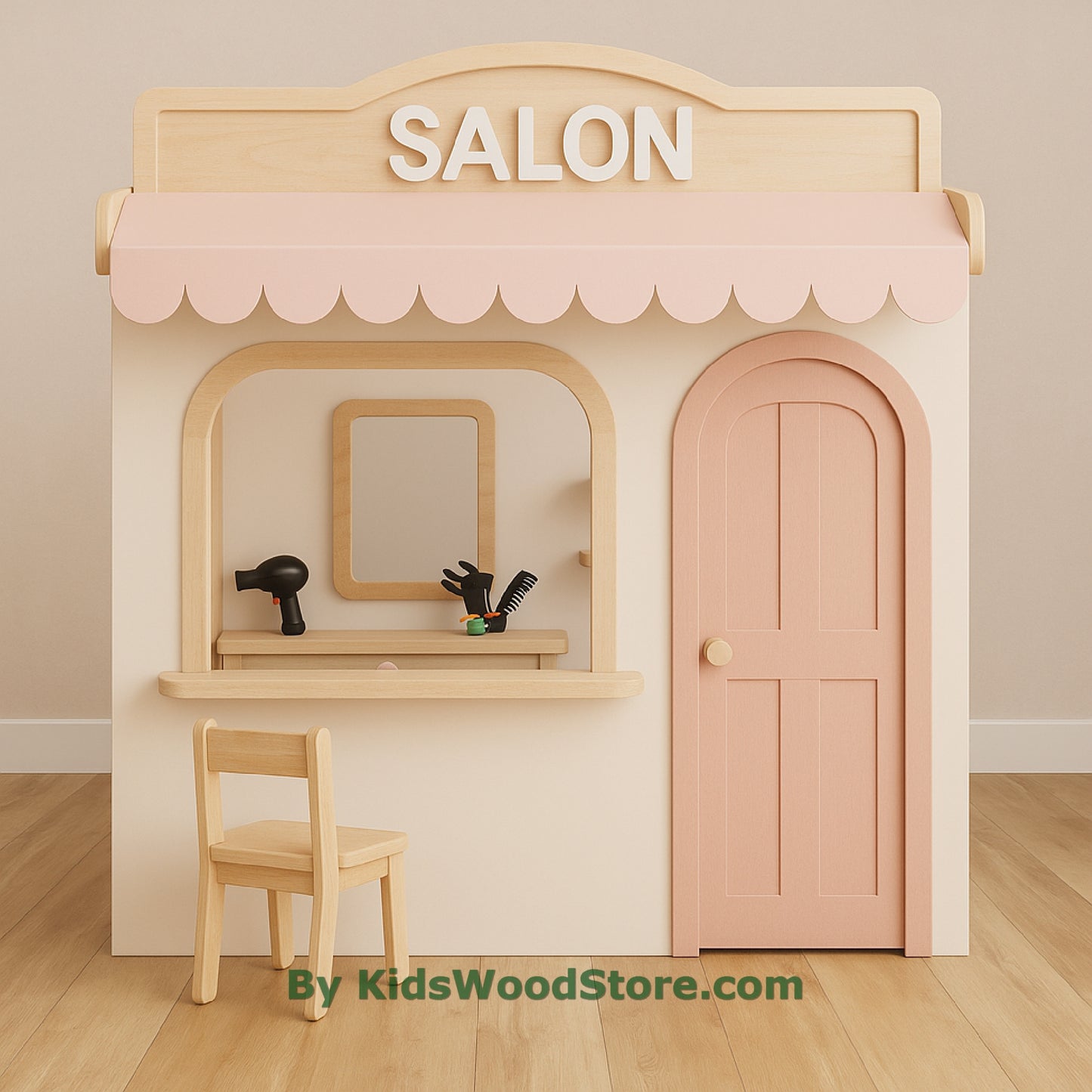 Salon Wooden Playhouse | Indoor Outdoor Pretend Play for Kids