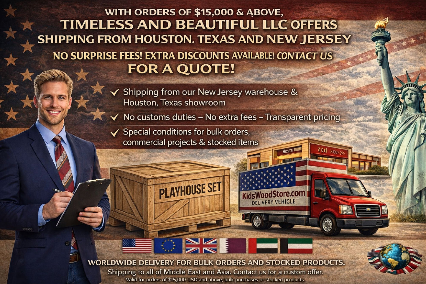 Premium Wooden Playhouse – Fully Customizable 4×6 ft Café Concept