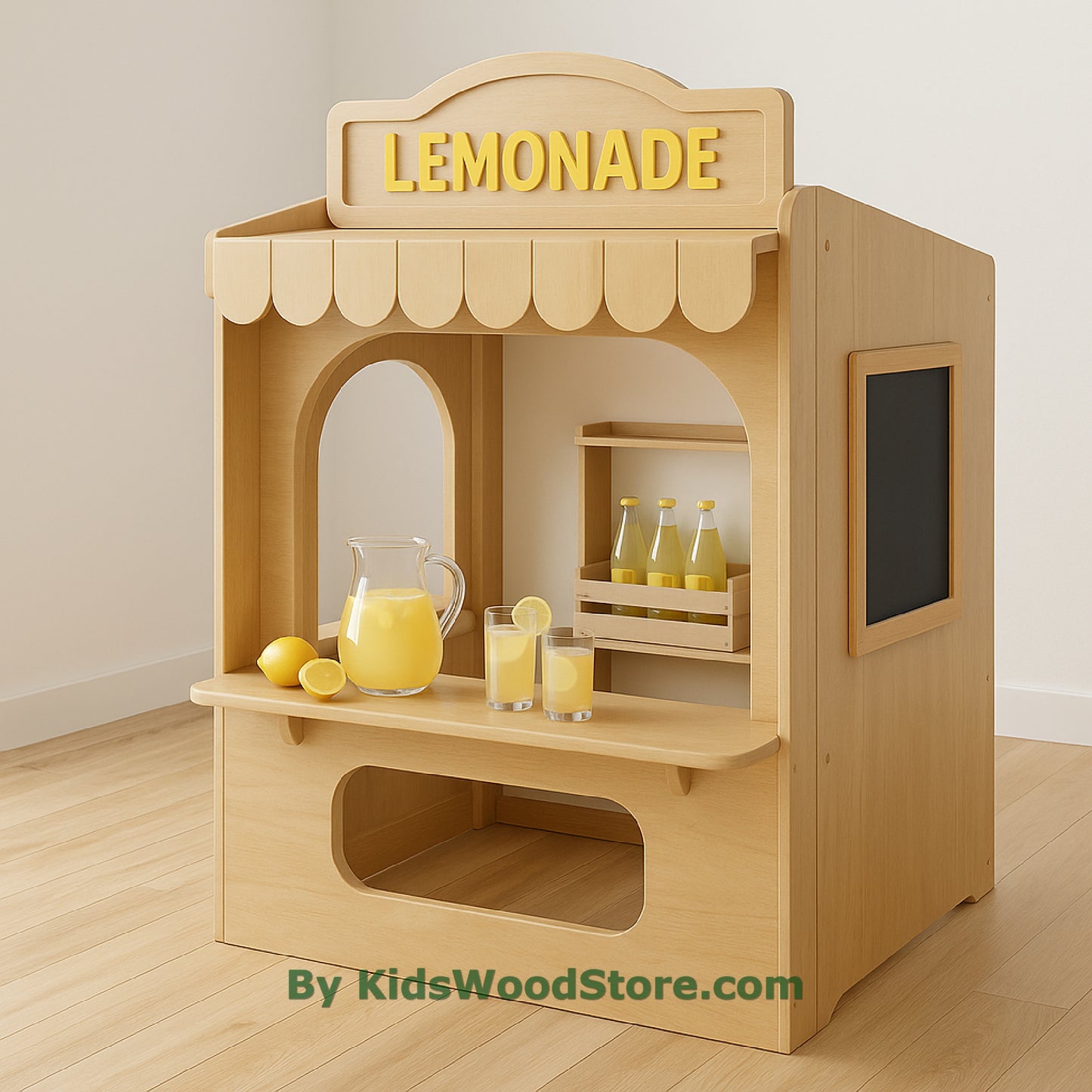 Lemonade Stand Wooden Playhouse | Indoor Outdoor Pretend Playhouse