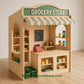 Grocery Store Wooden Playhouse | Indoor Outdoor Pretend Play for Kids