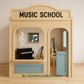 Casita de madera para escuela de música | Casita de juegos para interior y exterior