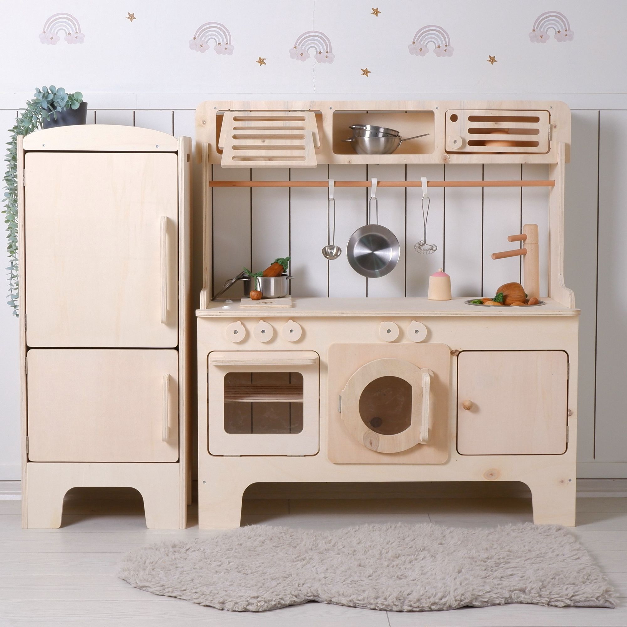 Land of nod wooden play kitchen deals