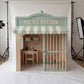Wooden Police Station Playhouse + Furnitures for Kids | Personalized 20+ Themes | All-Inclusive Turnkey Project