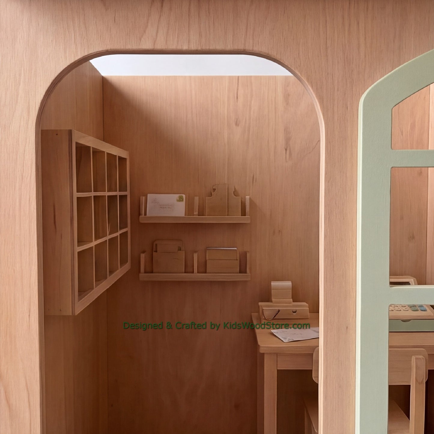 Wooden Post Office Playhouse + Furnitures for Kids | Personalized 25+ Themes | All-Inclusive Turnkey Project