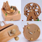 Wooden Music Box Carousel Musical Boxes Decorations Hand Crank Vintage Christmas New Year Retro Birthday Gift For Kids