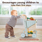 Robud Holz-Baby-Lauflernspielzeug, Einkaufswagen-Spielzeug für Kinder, Schiebespielzeug für Babys, die laufen lernen, für Kleinkinder-Puppenwagen 