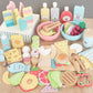 Wooden Pretend Play Food Kitchen Toys Classic Cutting Cooking Set Kids HousePlay Educational Imitation Game Toys for Girls Boys  For Wooden Play Kitchen