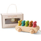 Wood Colorful Beech Trolley Toys For Babies From 1 Year To 3 With 10 Wooden Dolls Games For Babies Development Montessori Baby