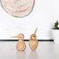 Figürler Yaratıcı Ahşap El Sanatları Kuş Ev Süsleri Kız Arkadaşı Hediyeler Sevimli Masaüstü Süsler 