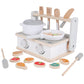 Wooden Kids Kitchen Toys Set Simulation Barbecue Pretend Role Play Interest Cultivation Improve Hands-on Skills Montessori Gifts  For Wooden Play Kitchen