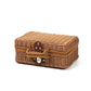 Geflochtener Rattan-Koffer mit Hand-Geschenkbox, Rattan-Kosmetik-Aufbewahrungsbox, Weidenrattan, Picknick-Wäschekörbe, Heim-Aufbewahrungskörbe 
