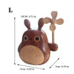 Wooden Totoro Windmill Animal Figurine Pure Hand Carving Cute Home Living Room, Car Decoration The best gift for children